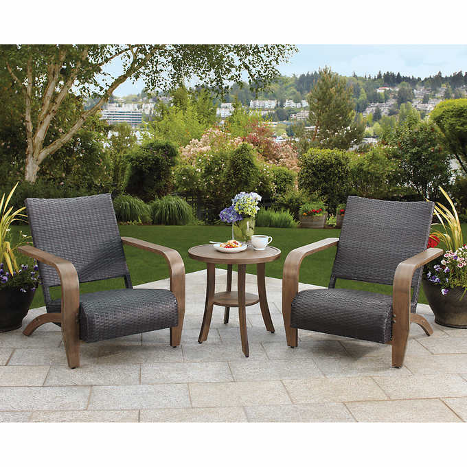 3 PIECE ADIRONDACK  PATIO SET, STOCK PHOTO. RETAIL $399.99