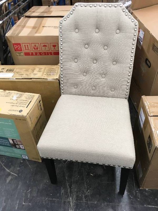 MICHELLE 2PK BARLEY TAN DINING CHAIR, RETAIL $199.99