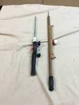 Two Ice Fishing Poles - one wood and one fiberglass