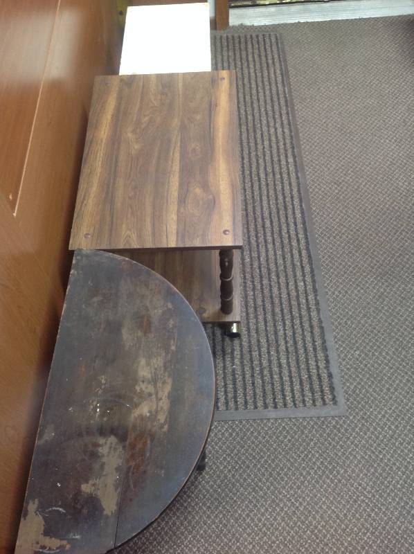Two Tables and a Small Shelve - One On wheels