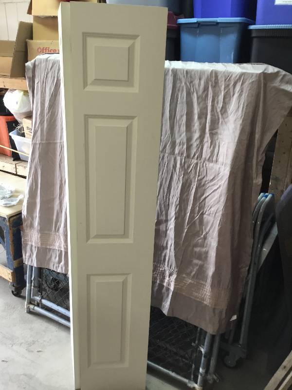 New in Box - Lowes Primed White Bi-Fold Closet Doors