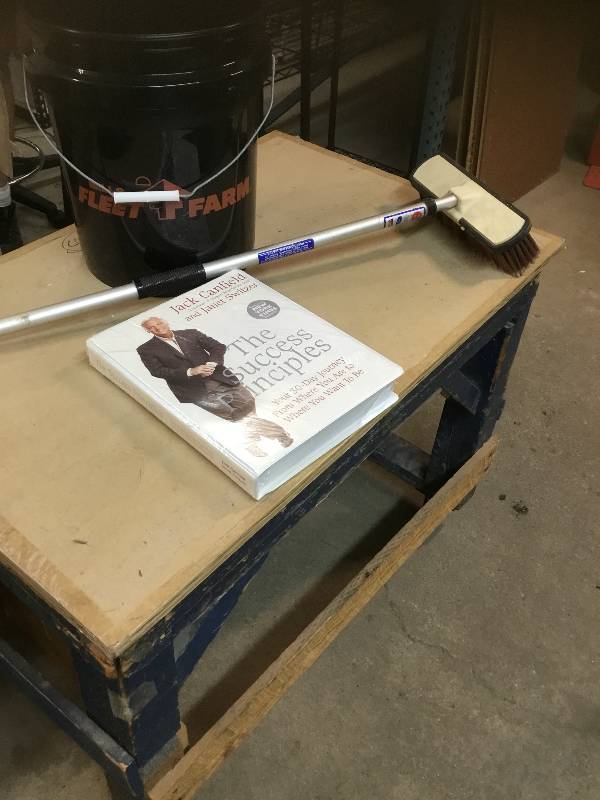 5 gallon pail, adjust a brush and success principles