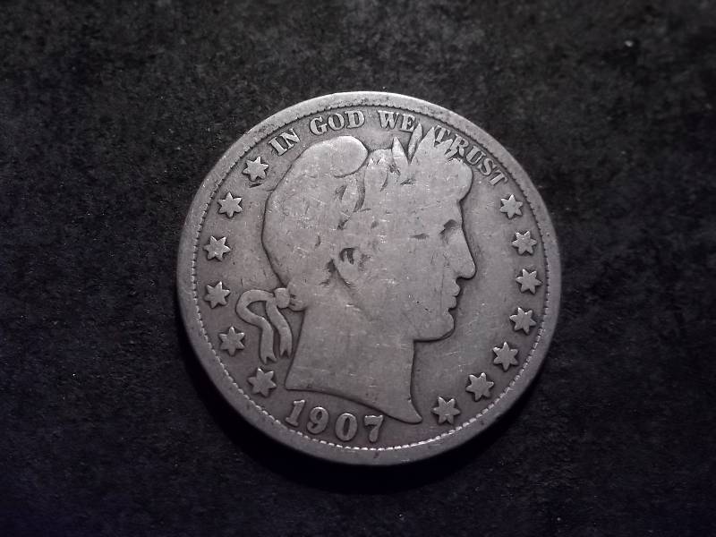 1907 D Barber Half Dollar