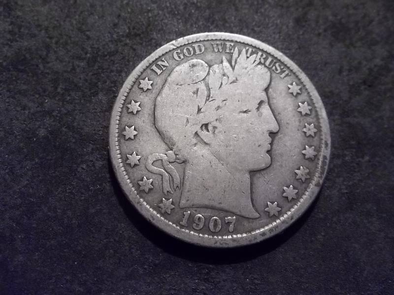 1907 S Barber Half Dollar