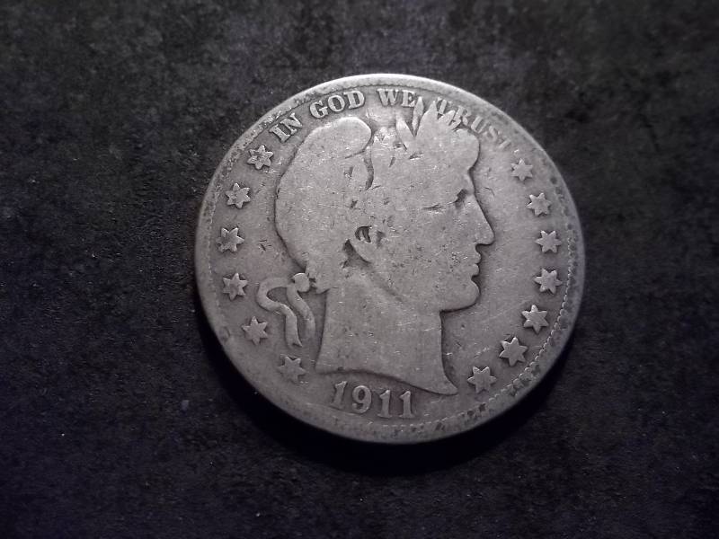 1911 D  Barber Half Dollar