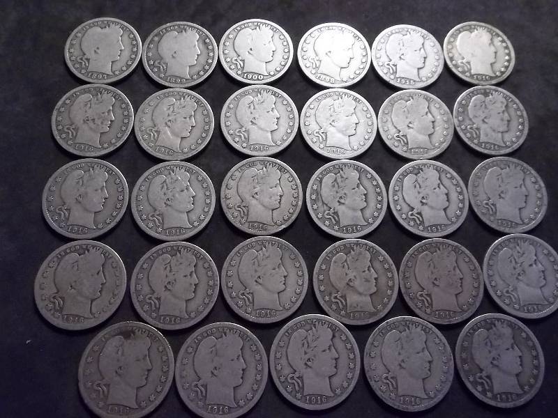 29-Assorted Barber Quarters