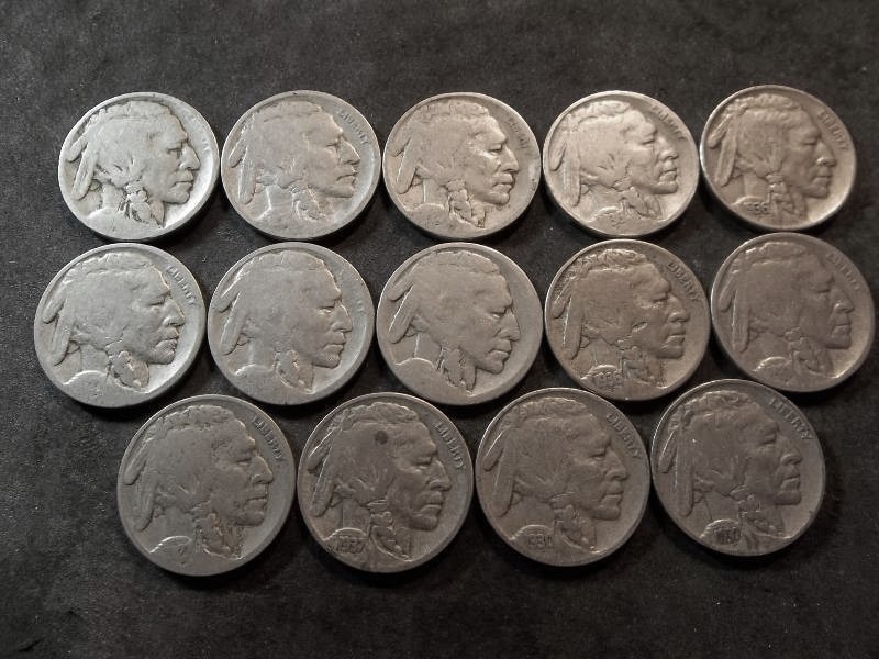14 Buffalo Nickels