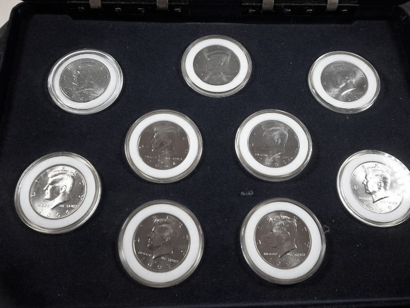 Modern JFK Collection Of Uncirculated Half Dollar 2001-2009