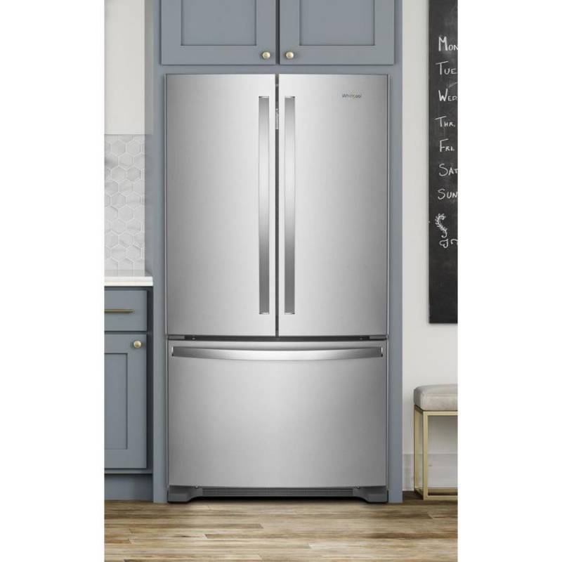 lot 15 image: BRAND NEW - WITH WARRANTY - WHIRLPOOL  MODEL # (WRF540CWHZ) -   French Door Refrigerator - 35.6 - 20 cu ft - Stainless Steel   MSRP $ 2199.99    NOTE - ALL RESERVES ARE SET AT 50% OF MSRP (EXAMPLE - IF THE MSRP IS $1999.99  THE RESERVE IS SET AT $999.99)