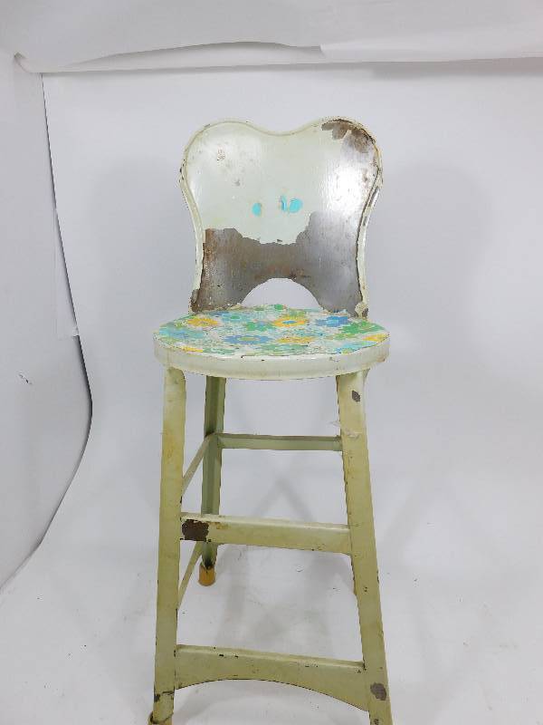 Vintage Metal Kitchen Stool