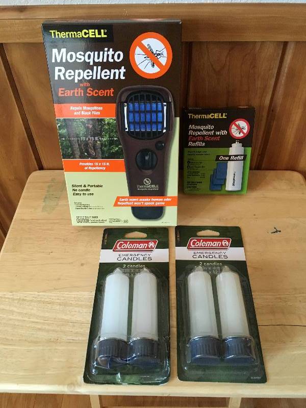 lot 39 image: New Coleman Emergency Candles, TermaCell Mosquito Repellent & Refills