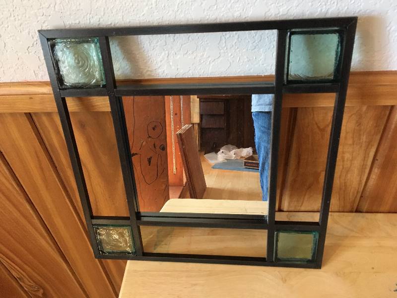 lot 50 image: Glass  Metal Mirror
