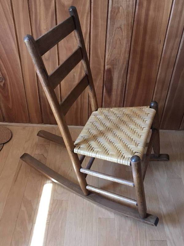 lot 62 image: Cane Seat Rocker Rocking Chair