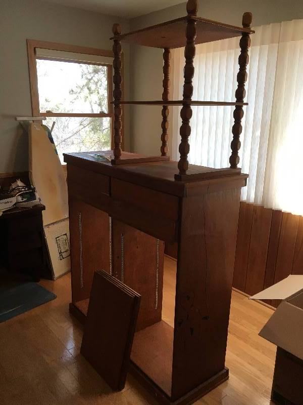 lot 64 image: Wood Shelving Cabinet