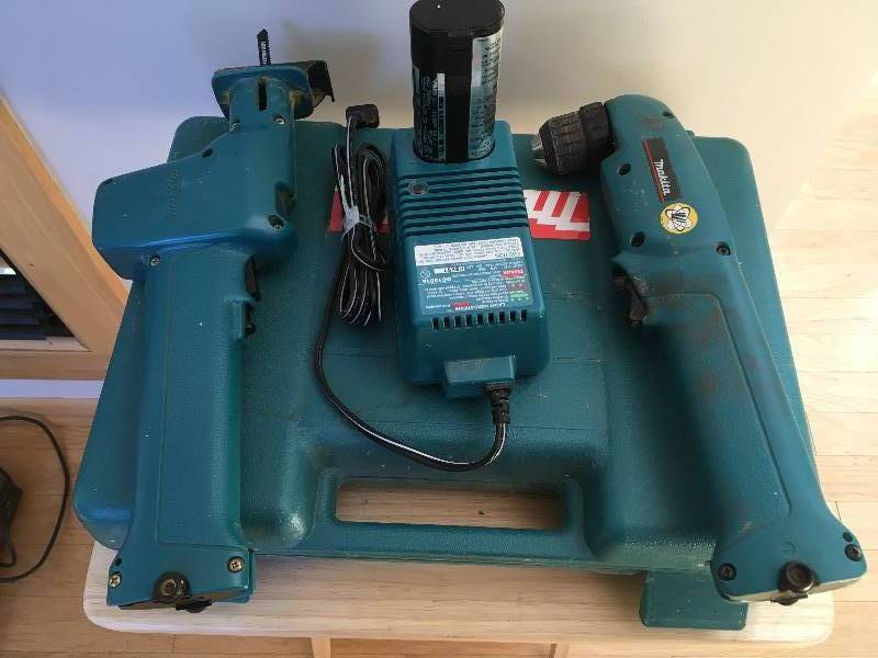 lot 12 image: Makita Drill & Recipro Saw & Charger