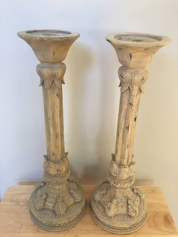 lot 69 image: Pair of 18 Candlestick Holders