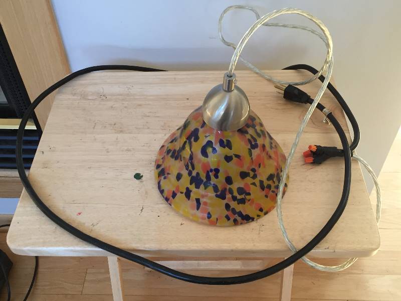 lot 84 image: Glass Pendant Light