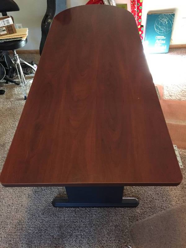 lot 106 image: Desk - Black  Woodgrain
