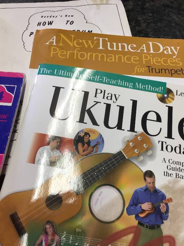 lot 157 image: Books - Music Piano Trumpet Ukulele