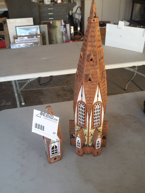 Clay Bavarian housechurch  .. Approx 24in tall