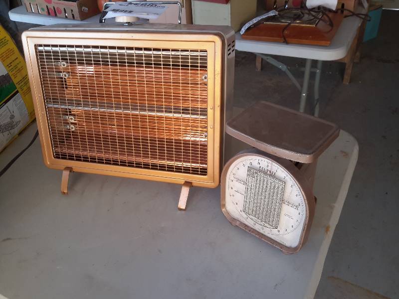 Electric heater and scale as pictured