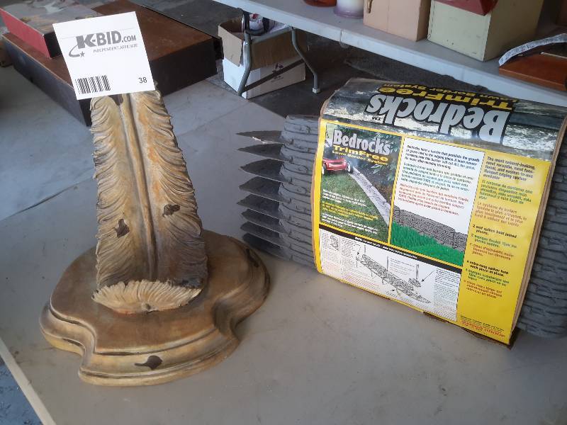 All Wood Feather type of sconse shelf  Bedrock garden border