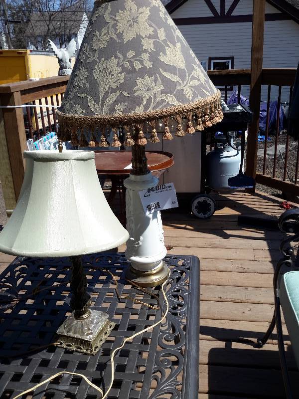 2 nice table lamps as pictured.