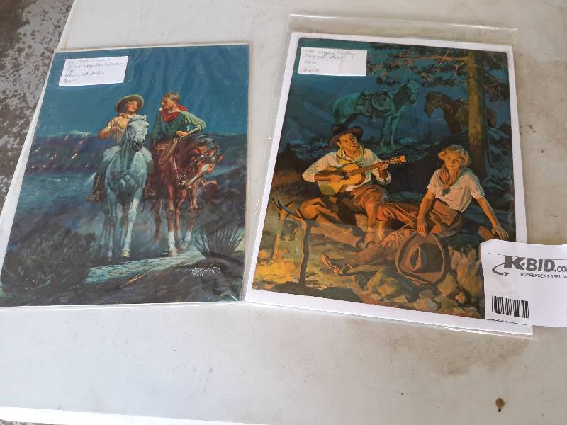 2 Brown and Bigelow RARE Calendar pictures