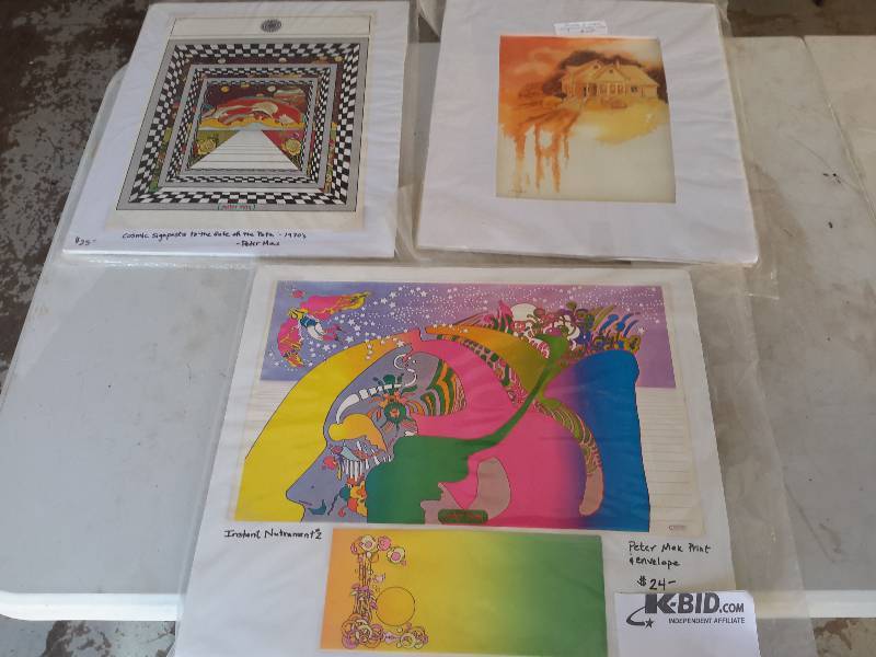 2 Peter Marx Prints and an original double-sided Sturna, which is rare.