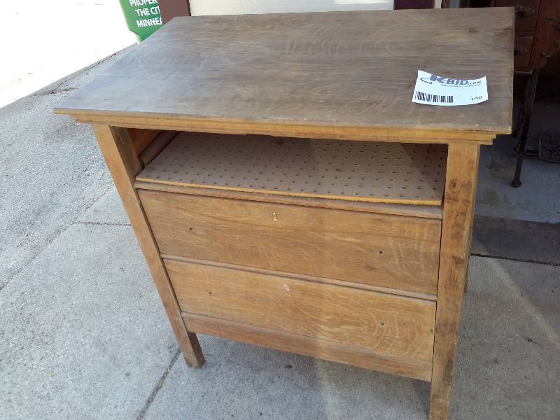 Wash Basin Cabinet.  No handles on drawers
