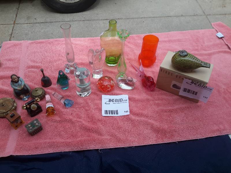 Small Crystal items as pictured. Vases, Caraffs