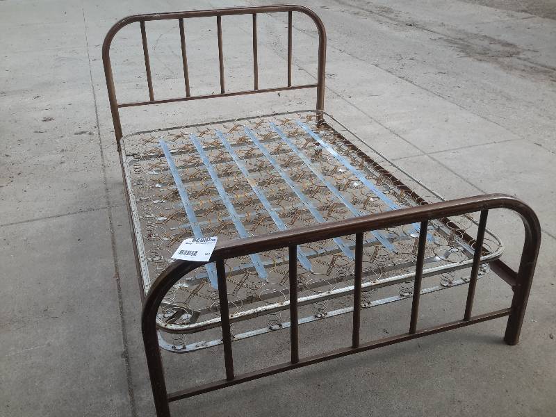All metal double bed frame and spring
