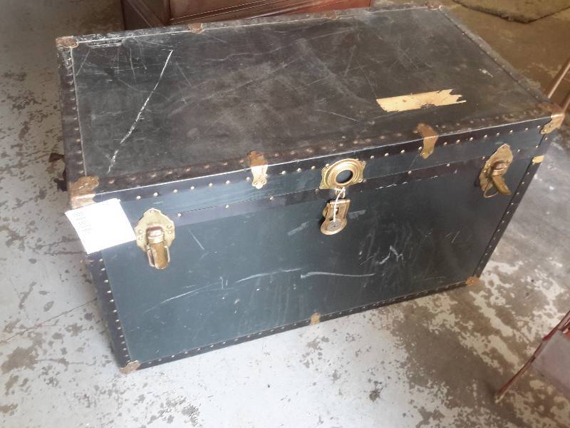 hardboard trunk.  Looks like it must be Military issue