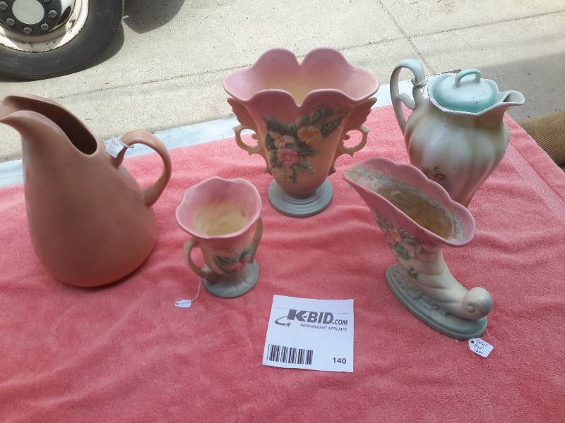 HULL Vases as pictured.. 2 Nice water pitchers