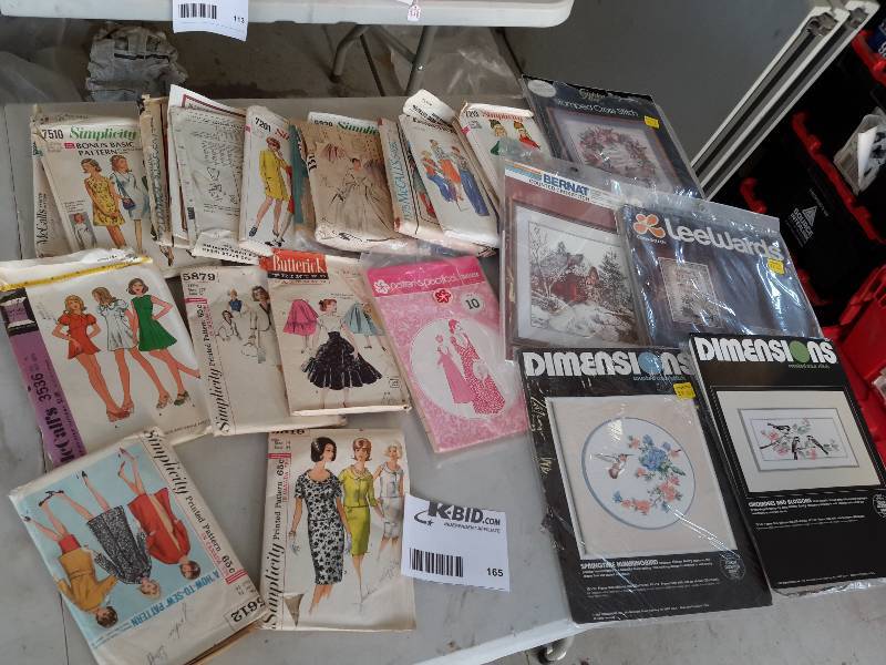 Lot of needle point kids and dress patterns