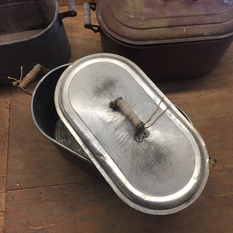 2 - COPPER BOILERS  AND ONE GALVANIZED
