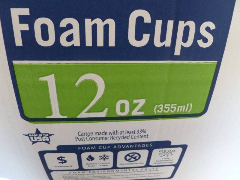 lot 53 image: 12 oz Foam Cups