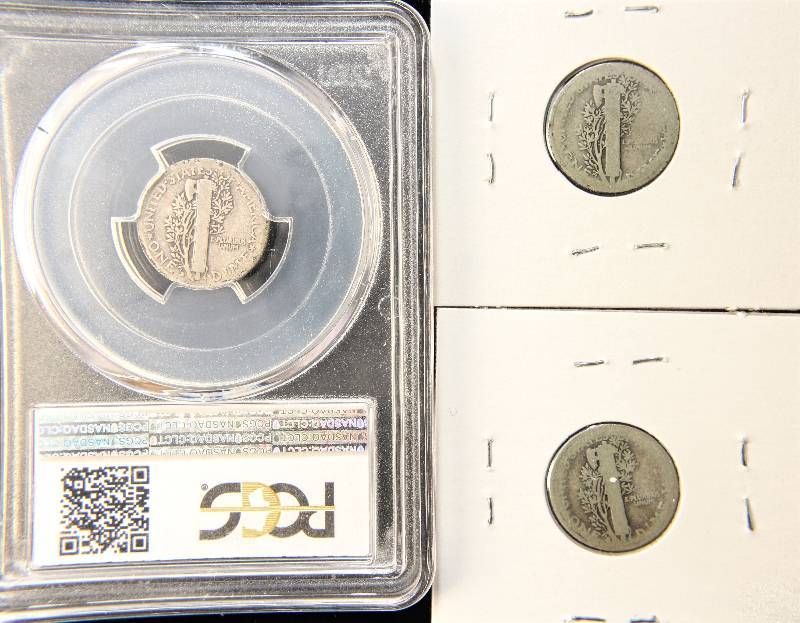1916-D MERCURY DIME G4 PCGS KEY DATE  1916 & 1916-S MERCURY DIMES