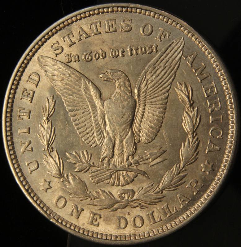 1921-D MORGAN SILVER DOLLAR UNC