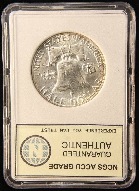 1955 FRANKLIN SILVER HALF DOLLAR MS67 NCGS