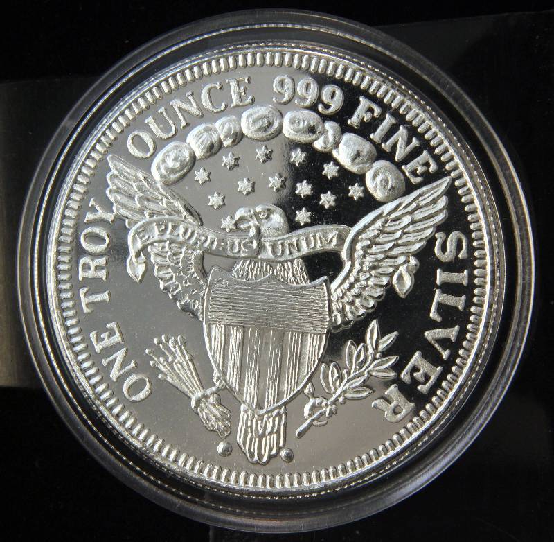 1 TROY OZ. .999 FINE SILVER DEPT OF THE ARMY IN AIRTITE HOLDER