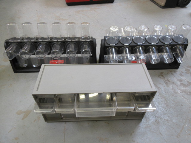 lot 736 image: ROTATING AND STATIONERY PARTS BINS