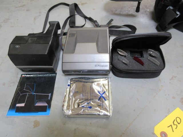 lot 750 image: 2 POLAROID CAMERAS AND FILTERS