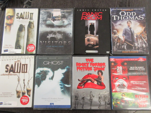 lot 755 image: 8 HORROR MOVIE DVDS