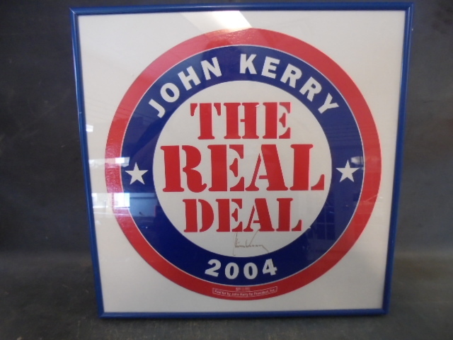 lot 33 image: Autographed John Kerry Poster