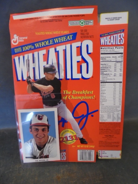 lot 36 image: Cal Ripken Jr Wheaties Box and Autographed Photo