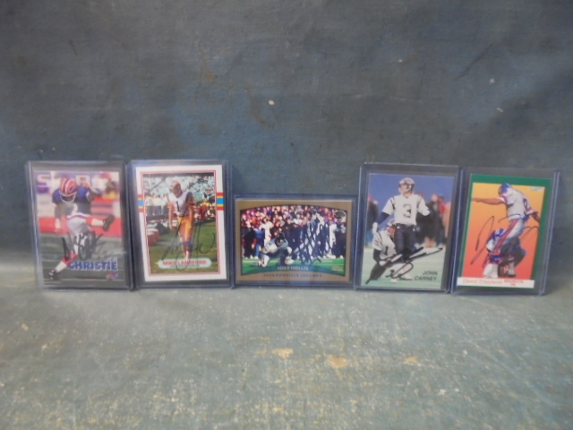 lot 48 image: Autographed NFL Kickers Football Cards with Christie and Lansford
