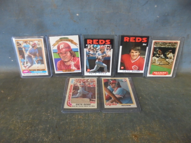 lot 55 image: Vintage Pete Rose Baseball Cards