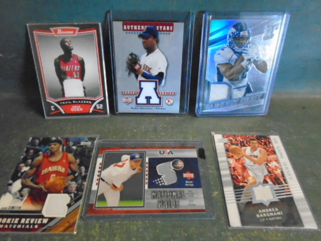 lot 68 image: NFL, MLB & NBA Player Jersey Cards