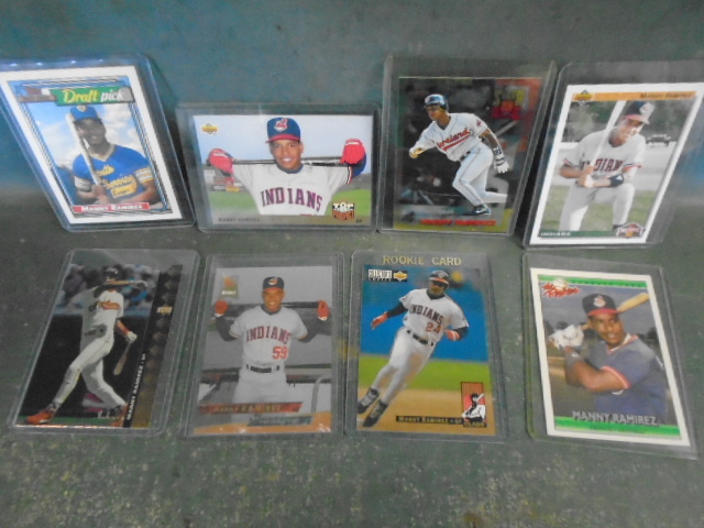 lot 81 image: 8 Manny Ramirez Baseball Cards
